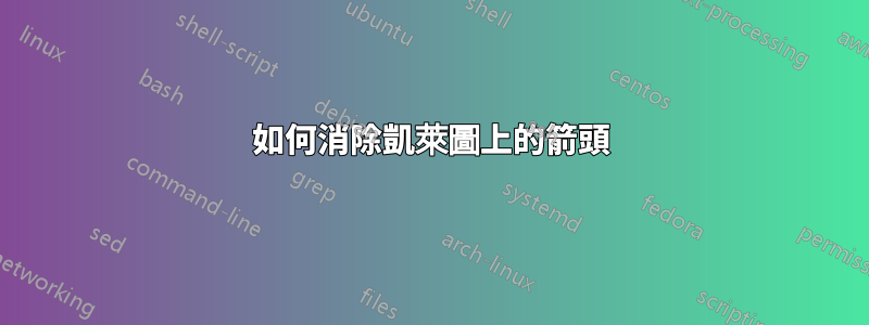 如何消除凱萊圖上的箭頭