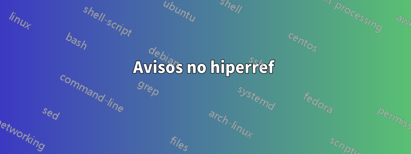 Avisos no hiperref