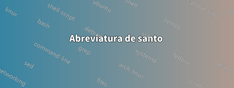 Abreviatura de santo