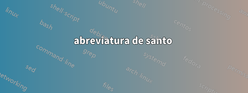 abreviatura de santo