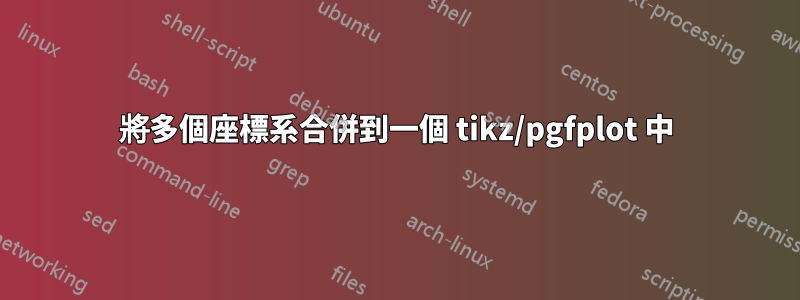 將多個座標系合併到一個 tikz/pgfplot 中