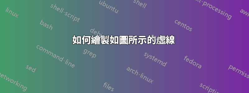 如何繪製如圖所示的虛線