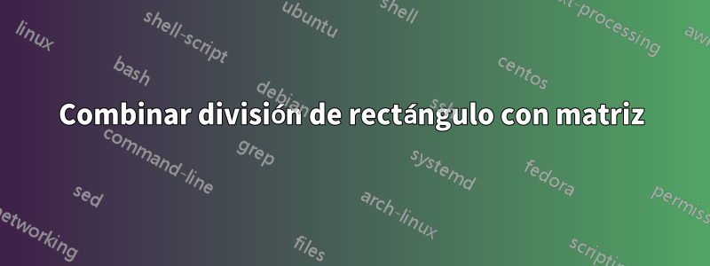 Combinar división de rectángulo con matriz