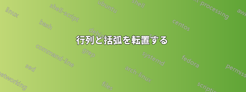 行列と括弧を転置する