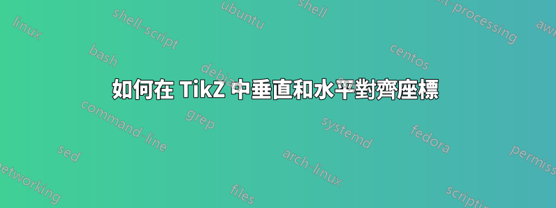 如何在 TikZ 中垂直和水平對齊座標