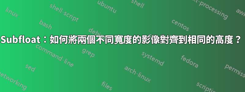 Subfloat：如何將兩個不同寬度的影像對齊到相同的高度？