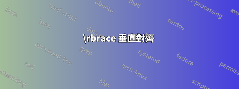 \rbrace 垂直對齊