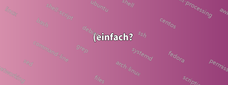 (einfach?) Matrix mit breiten Blöcken