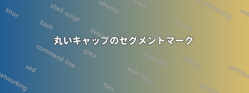 丸いキャップのセグメントマーク