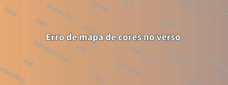 Erro de mapa de cores no verso