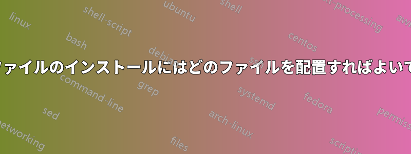 .styファイルのインストールにはどのファイルを配置すればよいですか