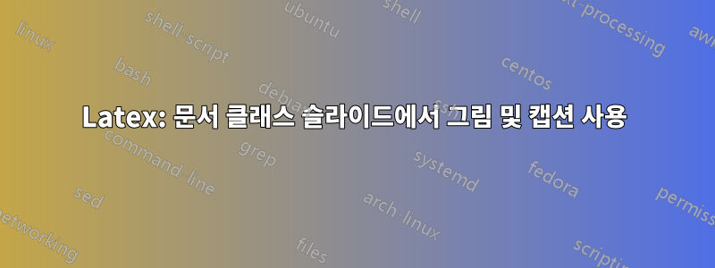 Latex: 문서 클래스 슬라이드에서 그림 및 캡션 사용