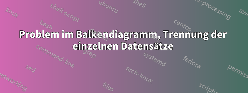 Problem im Balkendiagramm, Trennung der einzelnen Datensätze