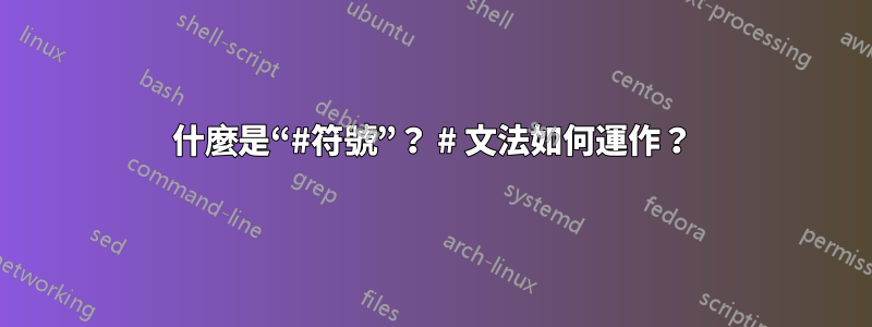 什麼是“#符號”？ # 文法如何運作？