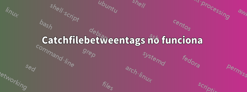 Catchfilebetweentags no funciona