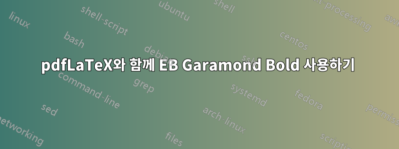 pdfLaTeX와 함께 EB Garamond Bold 사용하기