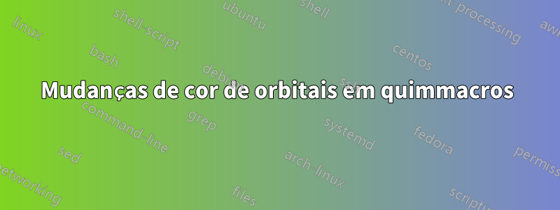 Mudanças de cor de orbitais em quimmacros