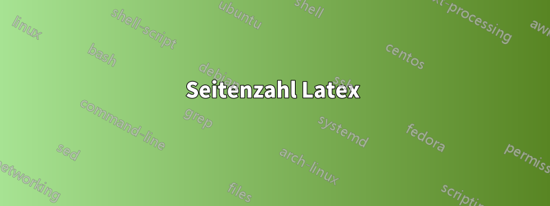 Seitenzahl Latex