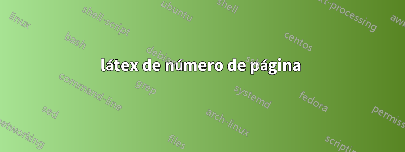 látex de número de página