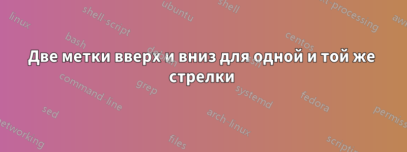 Две метки вверх и вниз для одной и той же стрелки