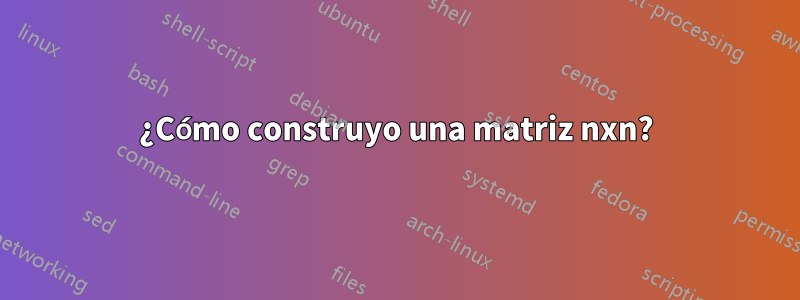 ¿Cómo construyo una matriz nxn?