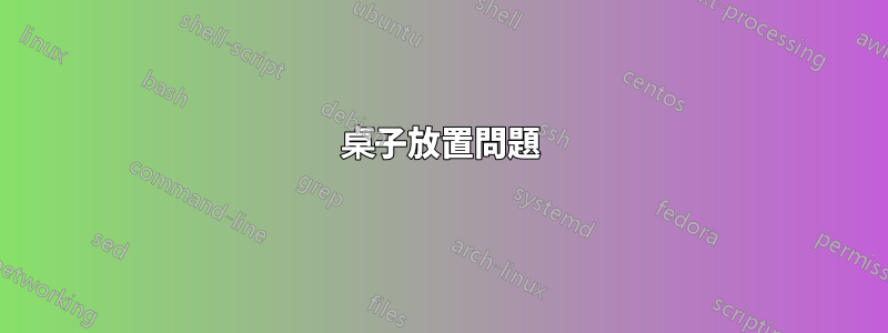 桌子放置問題