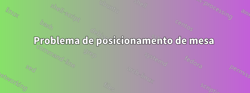 Problema de posicionamento de mesa