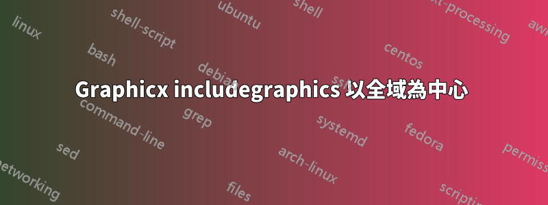 Graphicx includegraphics 以全域為中心