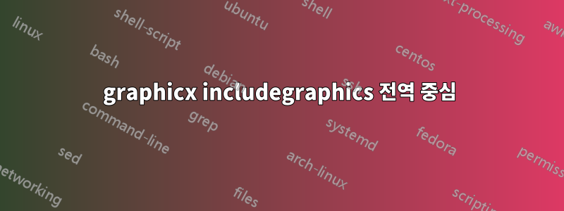 graphicx includegraphics 전역 중심