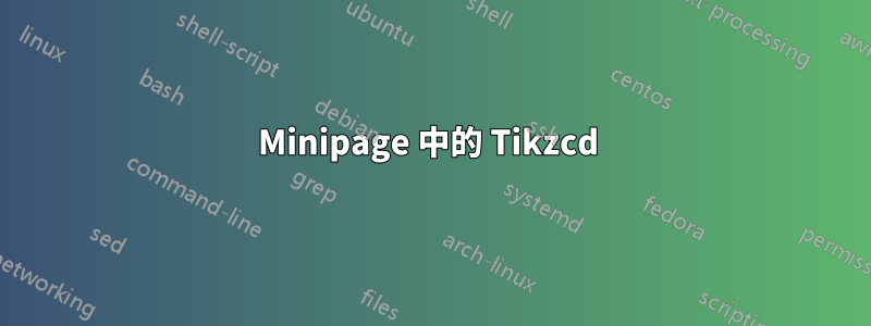Minipage 中的 Tikzcd 