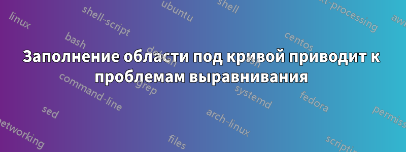Заполнение области под кривой приводит к проблемам выравнивания