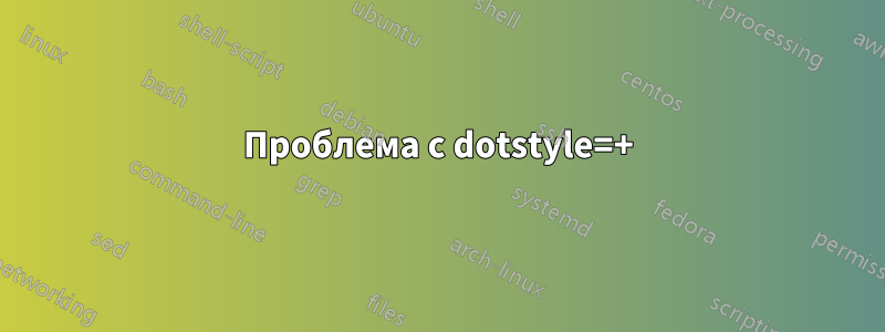 Проблема с dotstyle=+