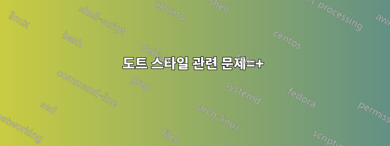 도트 스타일 관련 문제=+
