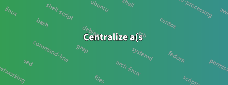 Centralize a(s) linha(s) única(s) no alinhamento