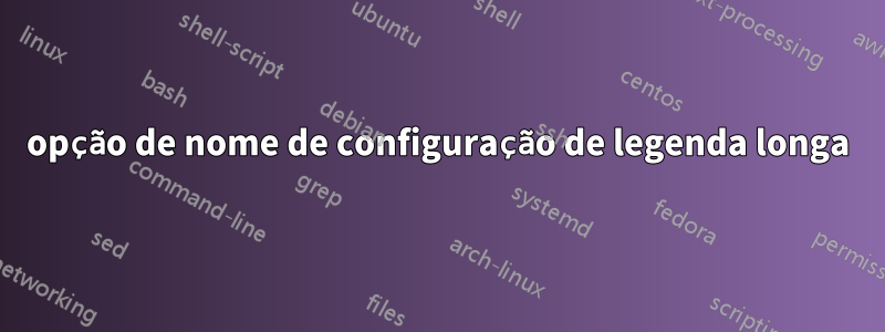 opção de nome de configuração de legenda longa