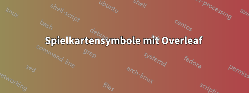 Spielkartensymbole mit Overleaf