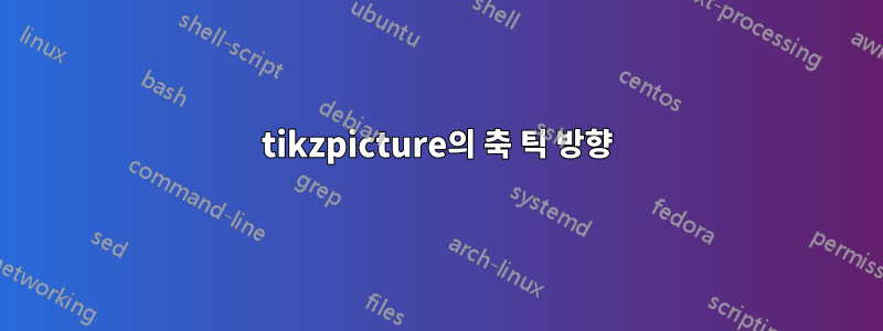 tikzpicture의 축 틱 방향