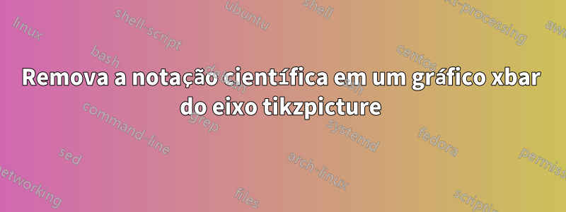 Remova a notação científica em um gráfico xbar do eixo tikzpicture