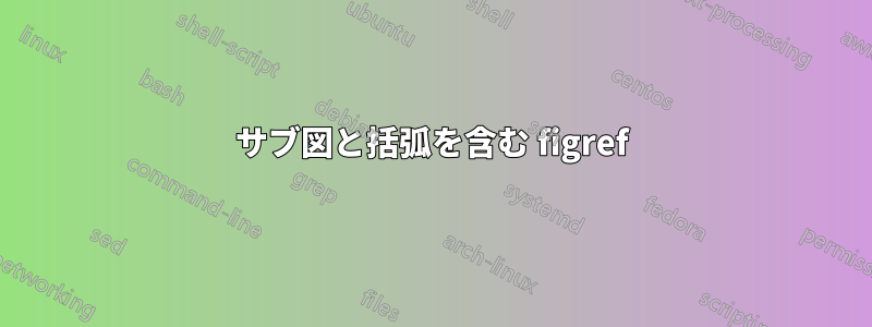 サブ図と括弧を含む figref