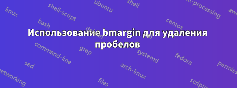 Использование bmargin для удаления пробелов