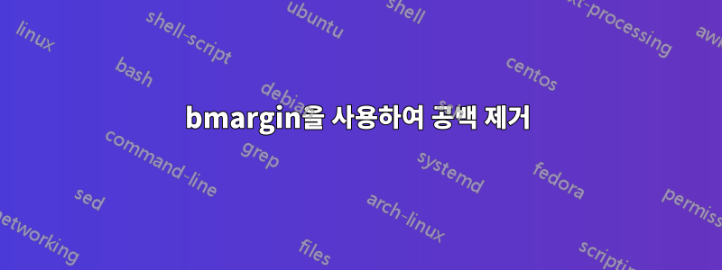 bmargin을 사용하여 공백 제거