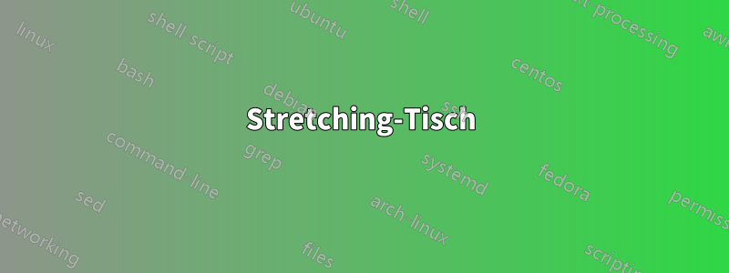 Stretching-Tisch