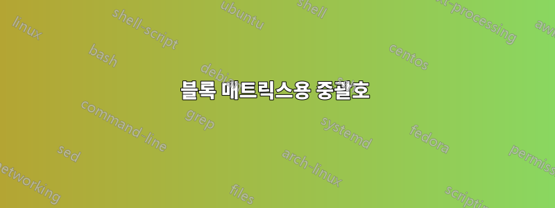 블록 매트릭스용 중괄호