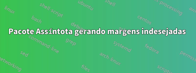 Pacote Assíntota gerando margens indesejadas