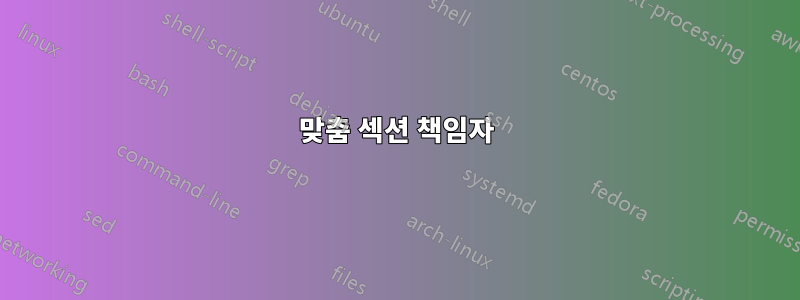 맞춤 섹션 책임자