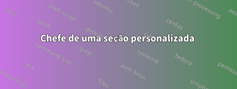 Chefe de uma seção personalizada