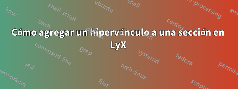 Cómo agregar un hipervínculo a una sección en LyX