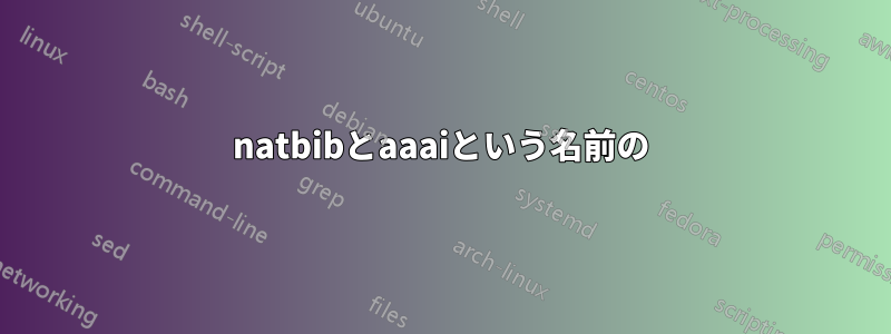 natbibとaaaiという名前の