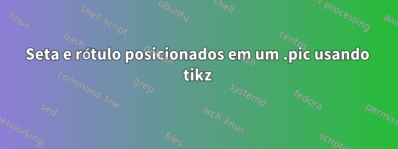 Seta e rótulo posicionados em um .pic usando tikz