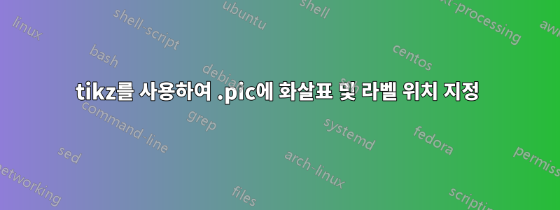 tikz를 사용하여 .pic에 화살표 및 라벨 위치 지정